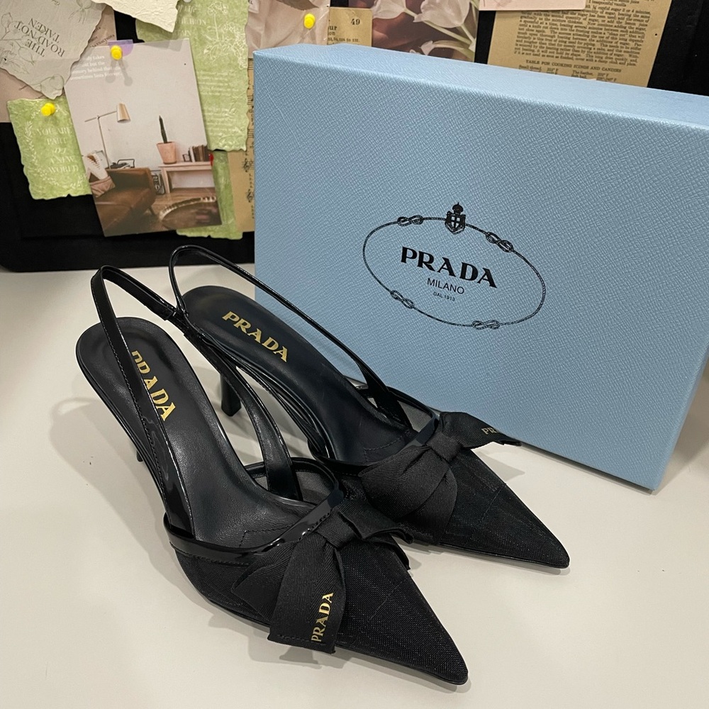 Prada Women's Black Fashion High Heels
